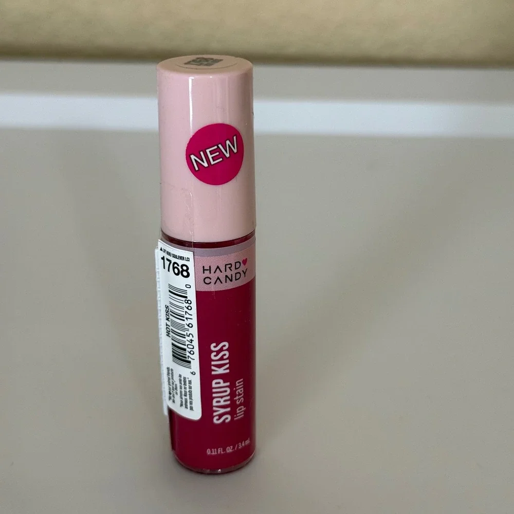 Hard Candy Syrup Kiss Lip Stain Women 0.11oz Hot Kiss 1768 New Sealed Pink Gloss